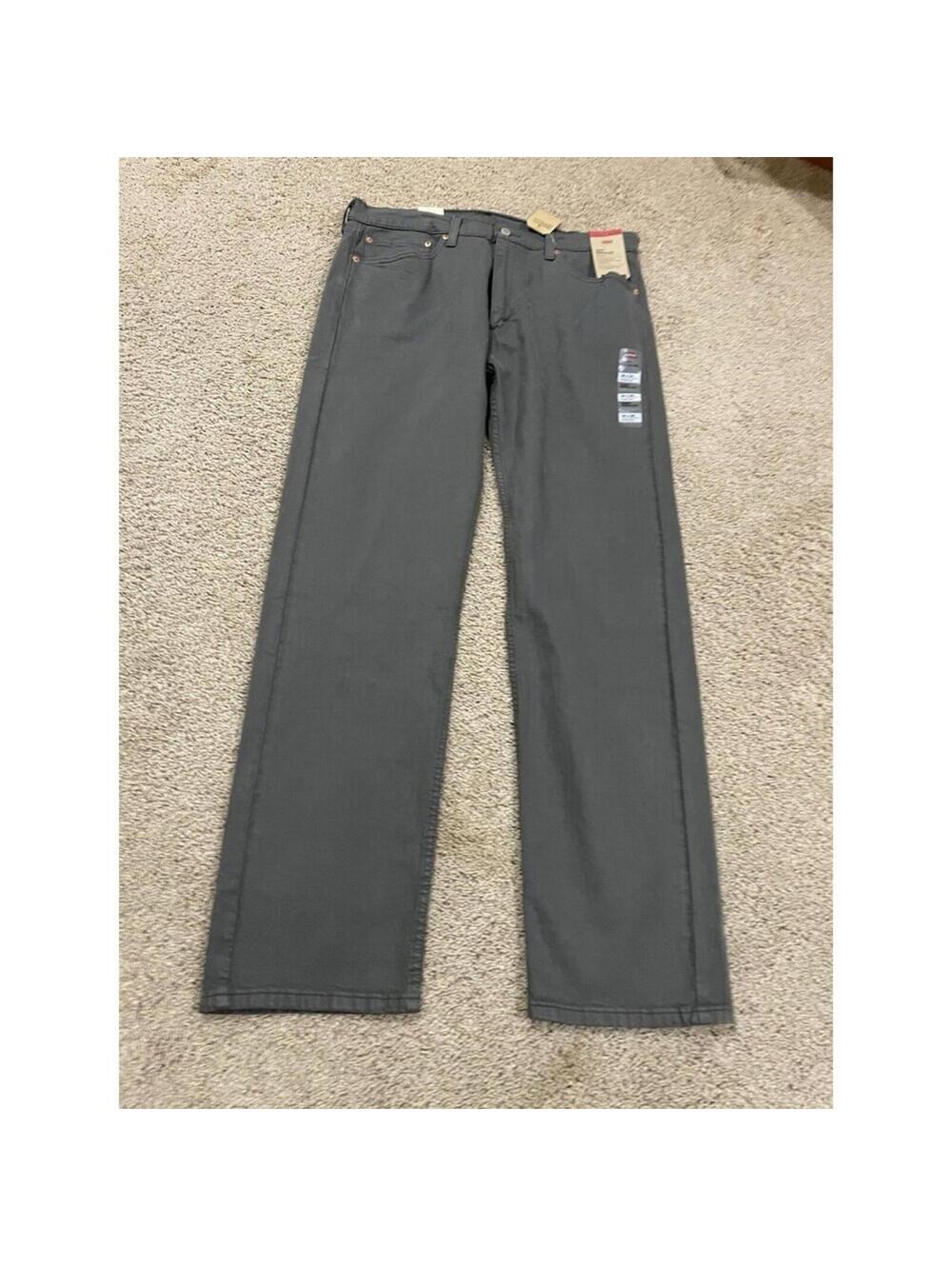 NWT Men’s Levi’s 505 Regular Fit Stretch Jeans Olive Green Size 36 X 34